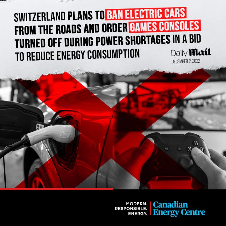GRAPHIC: Switzerland plans to ban electric cars and game console use during power shortages