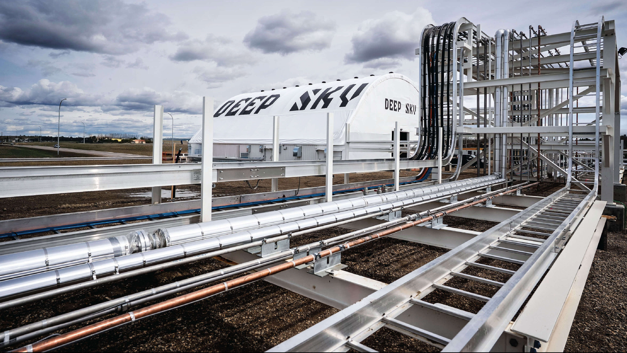 The Deep Sky Alpha direct air capture test facility in Innisfail