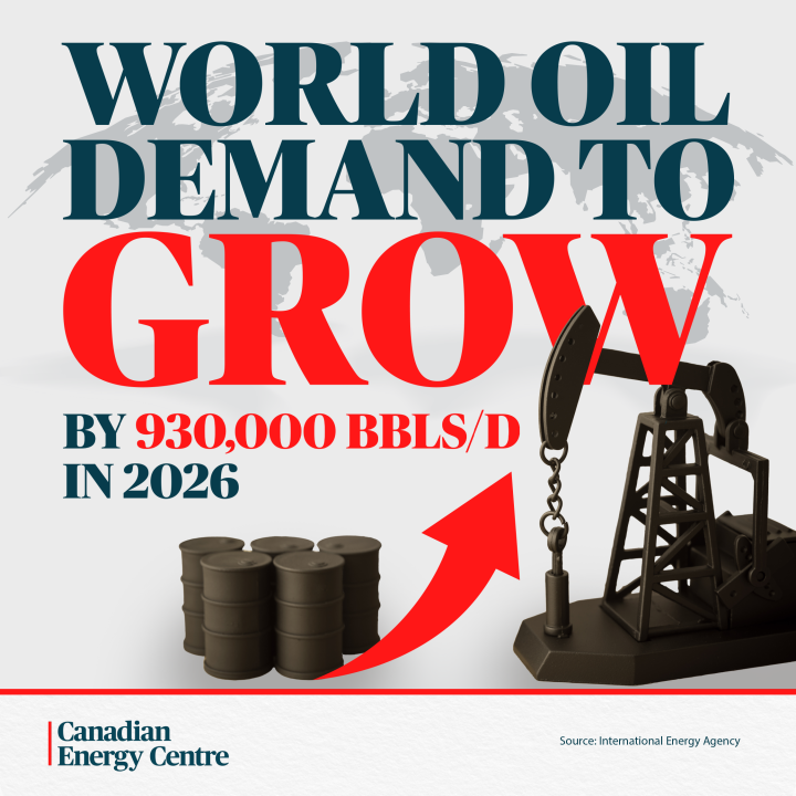 GRAPHIC: World oil demand to grow by 930,000 BBLS/D in 2026