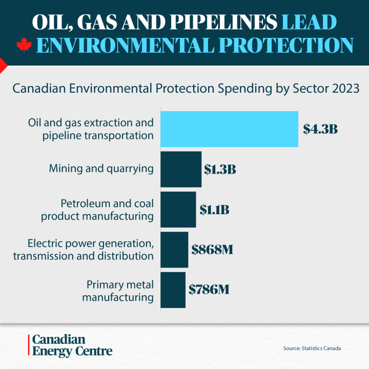 GRAPHIC: Oil, gas and pipelines lead Canadian environmental spending