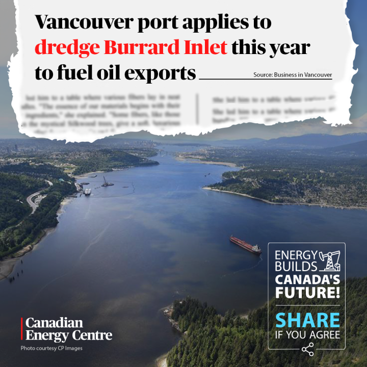 GRAPHIC: Vancouver port applies to dredge Burrard Inlet this year to fuel oil exports
